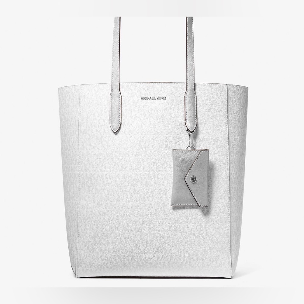 Michael Kors Vincent Signature Monogram Tote with Card Holder Charm 👜🔥